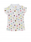White Colourful Dot T-shirt