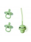 Pack 2 Pacifiers+Pacifier Holder Case Oliver